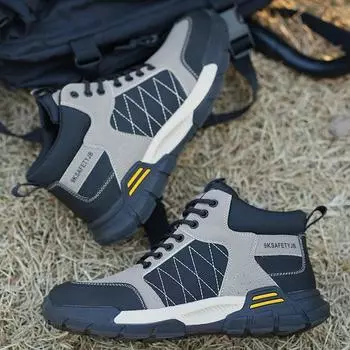 Промышленные дешевые рабочие ботинки со стальным носком защитные ботинки для ходьбы в стиле Zapatos De Seguridad 40 чёрный