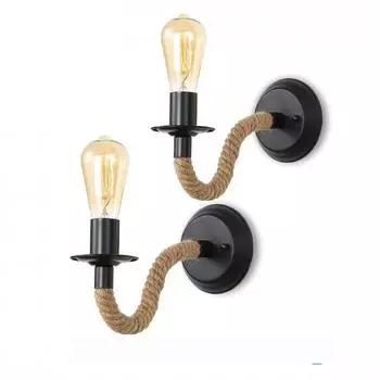 Промышленные Ретро Бра Простые Декоративные Балконные Бра Коридор Ретро Декоративные Таверны Черные Декоративные Домашние Декоративные Бра (Два набора)