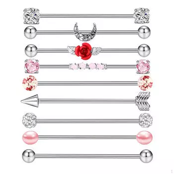 Промышленные серьги для ювелирных изделий в стиле штанги, украшения для тела, бара