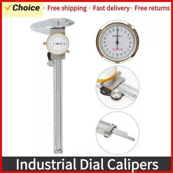 Промышленные штангенциркули с циферблатом Высокоточный штангенциркуль из нержавеющей стали 0-150 мм 0,02 мм Ударопрочный метрический измерительный инструмент серебряный