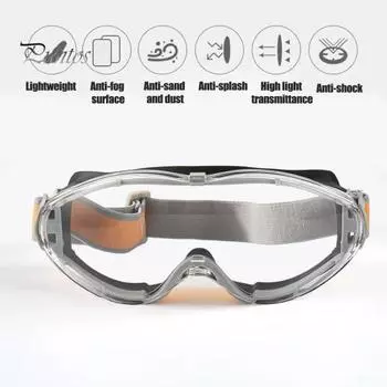 Промышленные защитные очки, противотуманные прозрачные линзы, удобные, надежные очки для защиты глаз синий