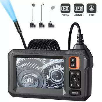 Промышленный эндоскоп 1920*1080P HD 4,3-дюймовый IPS экран C30 8 мм камера IP67 водонепроницаемый 20000 мАч автомобильные диагностические инструменты кабель 1 м/5 м