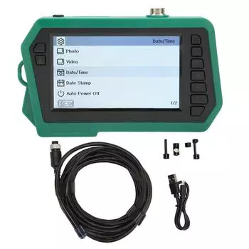 Промышленный эндоскопический комплект IP68 с двумя объективами, 4,3-дюймовым ЖК-экраном, 1080P, 6 светодиодов, поддержка карт памяти, бороскоп