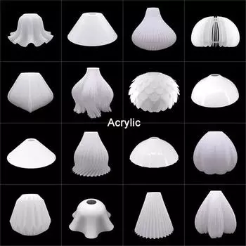 Промышленный белый акриловый абажур E27 пластиковый абажур для замены PP нестандартный колпачок E26 для дизайна освещения своими руками
