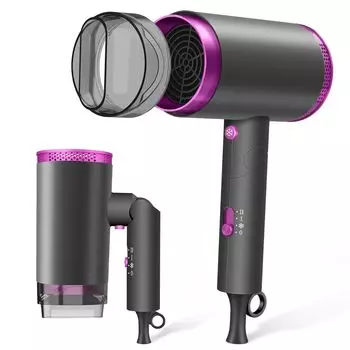 Промышленный фен, новый легкий 1400 Вт, большой воздушный, быстрый, складной, 3 уровня, отрицательный, перегрев волос, портативный для домашних волос, командировок и PSE