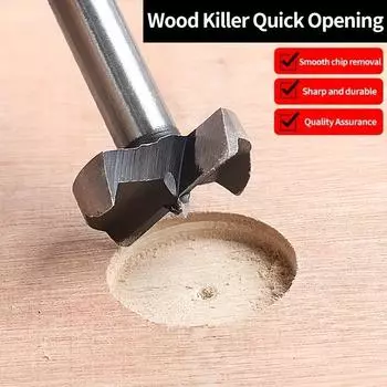 Промышленный открыватель отверстий для деревообработки, головка из сплава, удлиненная деревянная панель, дверная панель, сверло-развертка серебряный