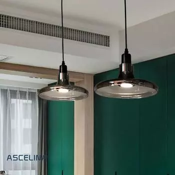 Промышленный подвесной светильник со светодиодным стеклом, винтажный подвесной светильник для столовой, ресторана, спальни, кухонного острова, светодиодный светильник для домашнего декора Without