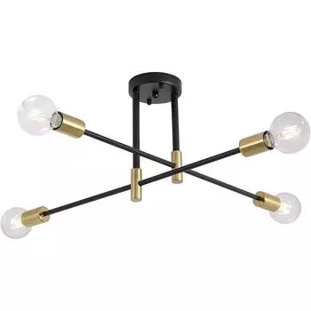 Промышленный потолочный светильник, Люстра Спутник диаметром 72 см, Регулируемый потолочный светильник на 180°, без лампочки