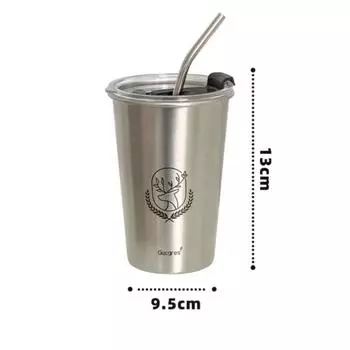 Промышленный стиль 304 нержавеющая сталь бытовые пивные кружки антикапельные чашки простые сетчатые красные кофейные чашки соломенные чашки быстрое охлаждение