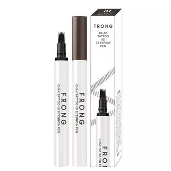 Prong Attach Tattoo 5D Eyebrow Pen 10-дневный тест завершен, 1 шт., 01. Серый коричневый