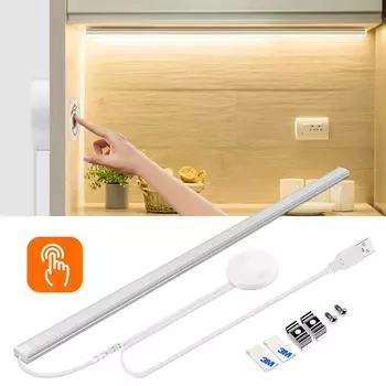 Проникающий датчик взмаха руки, переключатель датчика движения, USB-светильник для светодиодной панели, 5 В, алюминиевая трубка, сделай сам, регулируемая яркость, кухонный шкаф, лампа для чтения книг 30CM белый