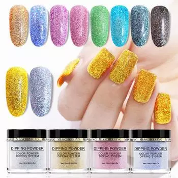 Проникновение кристаллов в дизайн ногтей, сплошной цвет, пудра для ногтей, блестящая пудра, пудра для дизайна ногтей, пудра для погружения, пудра для погружения