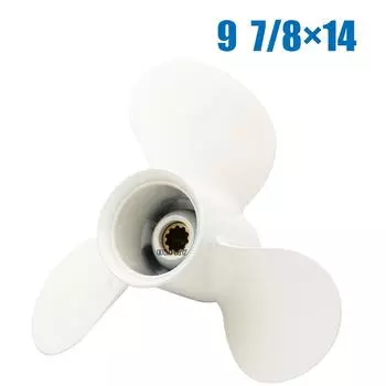Пропеллер 9 7/8x14-F для подвесных двигателей Yamaha 20HP 25HP 30HP F20 F25 F45 10 зубьев, шлицевая правая сторона 664-45952-00-EL China белый