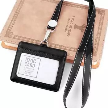 Пропуск сотрудника. Обложка для автобусной карты. Чехол-держатель для бейджа. Кожаный держатель для бейджа. Сумка для кредитной карты со шнурком.