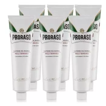 Proraso Мыло для бритья Sensitive White, 150 мл, 6 штук