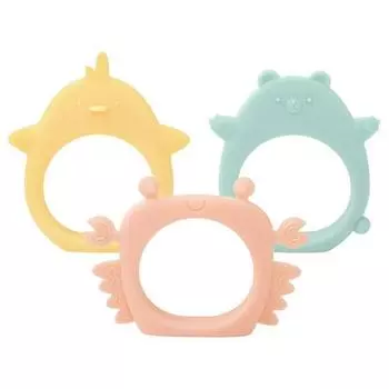 Прорезыватель для зубов Baby & I Infant Silicone Cream, набор из 3 предметов, насадка, Ari, Gomi, Toto, 1 набор, корейские детские товары