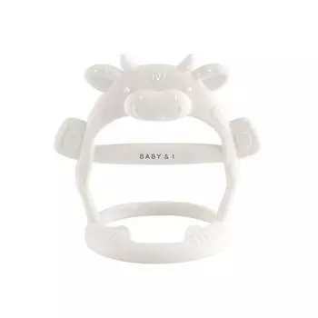 Прорезыватель для зубов Baby&I из силикона «Корова», цвет «Белоснежка», 1 шт., Детские товары из Кореи