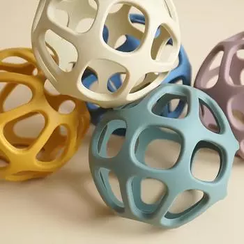 Прорезыватель для зубов без бисфенола А, детская игрушка, силиконовый мячик Монтессори, прорезыватель для зубов, сенсорная игрушка для новорожденных, которую можно держать в руках, жевательная игрушка для малышей