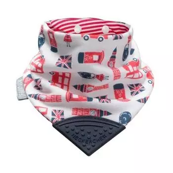 Прорезыватель для зубов Cheeky Chompers Neckache Scarfbib, от 2 месяцев до 2 лет, London Town, корейские детские товары
