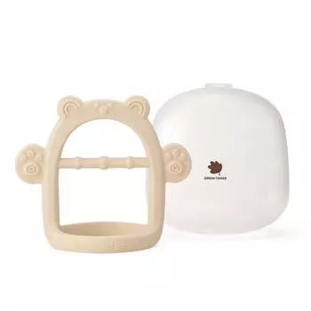 Прорезыватель для зубов Green Finger Domestic Bebegrow Bear, один предмет, бежевый, 1 шт., корейские детские товары