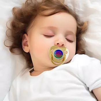 Прорезыватель для зубов Rainbow Soother с цепочкой для соски 0-3 лет, силиконовый прорезыватель для зубов для новорожденных, без BPA, идеальный подарок для новорожденных