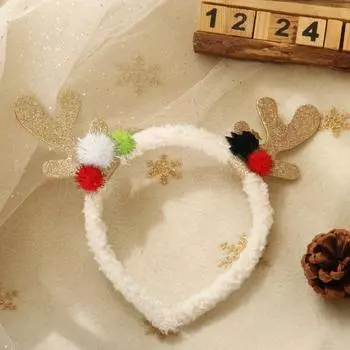 Pros Girls Children Antler Hair Hoop Women Hair Band Christmas Hair Accessories Girls Hair Wear B