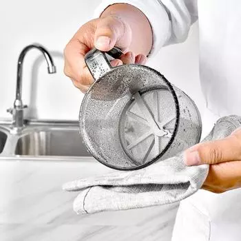 Просеиватель для муки, мелкоячеистое универсальное сито для выпечки, эффективное ручное сито для муки для сахара, какао-порошка, специй серый