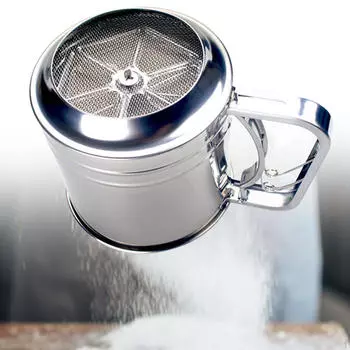 Просеиватель для муки, сахар, кухонные аксессуары, многофункциональные мелкие сетчатые принадлежности для выпечки, сито, чашка для