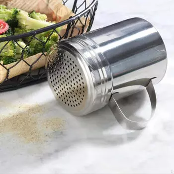 Просеиватель для муки Шейкер для шоколада Соль с крышкой Прочный просеиватель для сахарной пудры Многоцелевой для A
