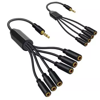 Прослушивание музыки Разветвительный кабель 3,5 мм Стерео разветвитель Провод Разветвительный кабель для гарнитуры Аудио адаптер Шнур