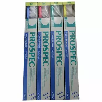 Prospec Toothbrush Young x Set of 5 Pastel Colors Dental Exclusive (S Soft)