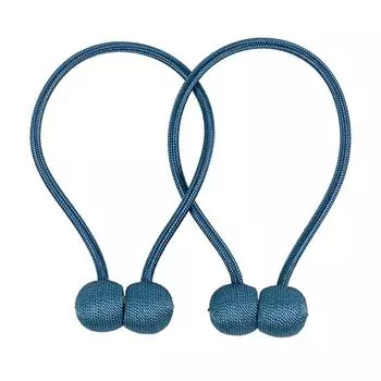 Простая элегантная жемчужная магнитная полиэстеровая веревка для штор, практичный подхват для штор для гостиной синий