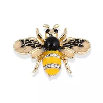Простая эмалевая брошь-булавка в виде пчелы, женское корейское роскошное атмосферное пальто, модный кардиган, аксессуары