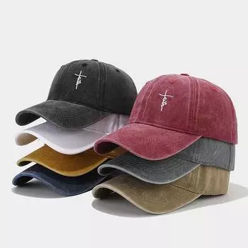 Простая бейсбольная кепка с вышитыми буквами на весенней стороне, универсальная для мужчин и женщин, модная мягкая кепка-утка, модная шляпа от солнца one size чёрный