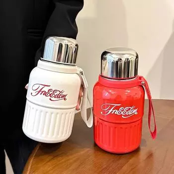 Простая большая емкость изолированная чашка для воды для женщин новая с крышкой женская офисная чашка для чая из нержавеющей стали для мальчиков 600ml