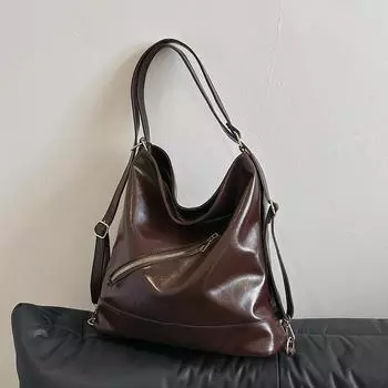 Простая большая сумка-тоут, женская сумка через плечо, большая вместимость, 2024, новый рюкзак для отдыха и путешествий, многоцелевой рюкзак для поездок на работу и обратно