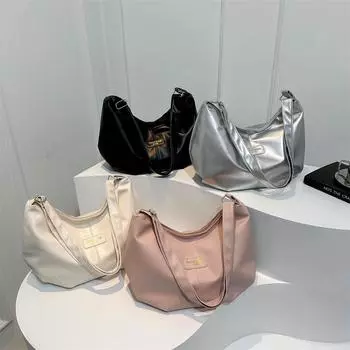 Простая большая вместимость модная однотонная весенняя модная новая простая косая лямка женская сумка