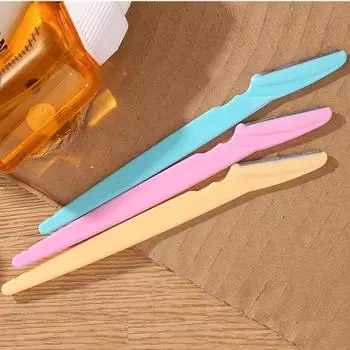 Простая бритва из нержавеющей стали для бровей с ручкой, бритва, скребок для бровей, триммер для бровей, косметический триммер для бровей No net