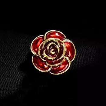 Простая брошь «Камелия», темперамент женской индивидуальности высокого класса, брошь цвета эмали, изысканная булавка для пальто с ювелирными изделиями