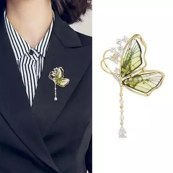 Простая брошь в форме стрекозы, блестящие стразы, булавка, женский элегантный значок, одежда, костюм, аксессуары с лацканами
