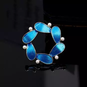 Простая брошь в виде павлина с синей эмалью, женская легкая роскошная брошь высокого класса, корсаж, нишевый дизайн, пряжка, аксессуары для пальто