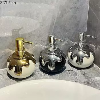 Простая бутылка дезинфицирующего средства для рук, креативный керамический дозатор мыла, бутылка для туалетного лосьона для отеля, бутылка для хранения, аксессуары для ванной комнаты для дома