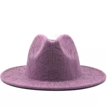 Простая черная полосатая женская и мужская шерстяная шляпа-федора, элегантная женская шляпа-федора на зиму и осень с широкими полями, джазовая церковная панама-сомбреро 56-58CM adjustable