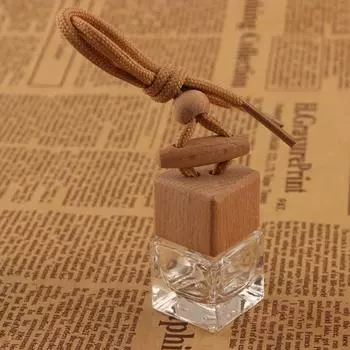 Простая деревянная крышка, автомобиль для духов, пустая бутылка со стеклянным ремешком, пустая бутылка, аромат