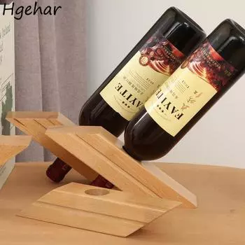 Простая деревянная стойка для вина, креативный держатель для пивных бокалов, украшения для дома, полки для виски, шампанского, декор для вечеринок, прочная барная утварь