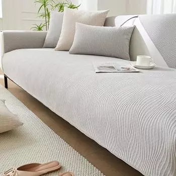 Простая диванная подушка из синели, универсальная нескользящая подушка для сидения на четыре сезона, однотонный чехол для дивана, высококачественный тканевый чехол 70x70cm 1pcs