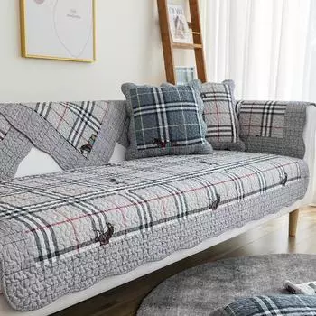 Простая диванная подушка на все времена года, нескользящий чистый хлопок, стираная хлопчатобумажная ткань, летний чехол для дивана, полотенце на спинку 70*70