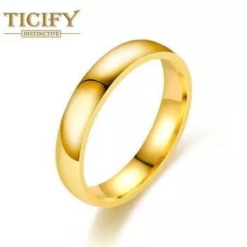 Простая дуга 4 мм из нержавеющей стали с легкой поверхностью из титановой стали, пара колец, украшение для руки 4 белый