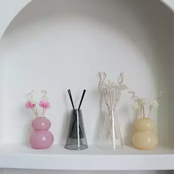 Простая двойная стеклянная бутылка для ароматерапии, домашний летучий аромат ротангового цветка, декоративные украшения, пустая бутылка