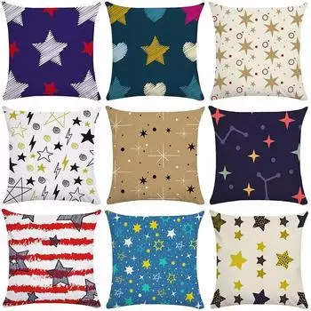Простая геометрическая пятиконечная звезда наволочка для украшения общежития офис гостиная диван дома наволочка 40x40cm